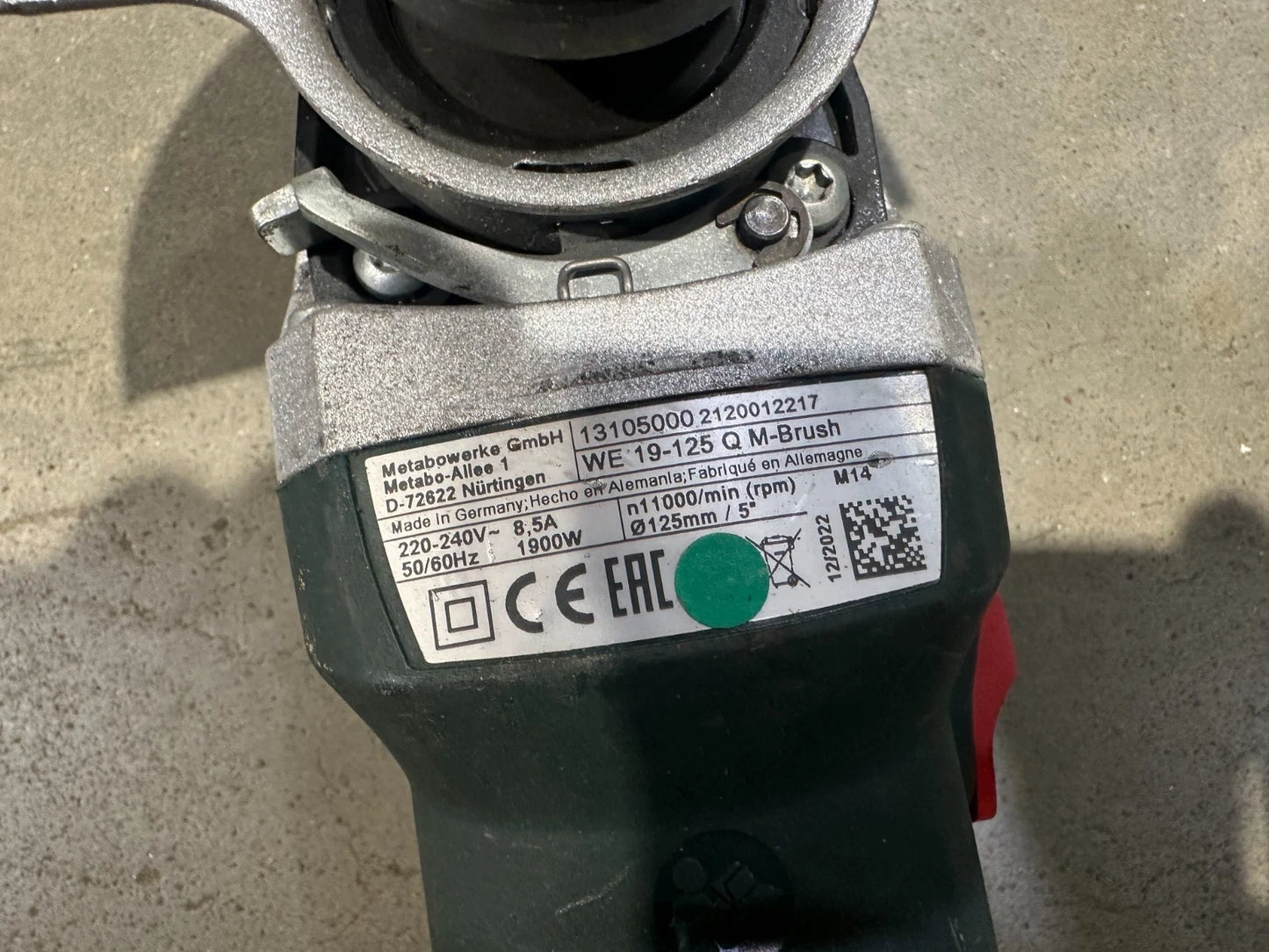 Metabo WE 19-125 Q M-Brush Haakse slijper Nr.131