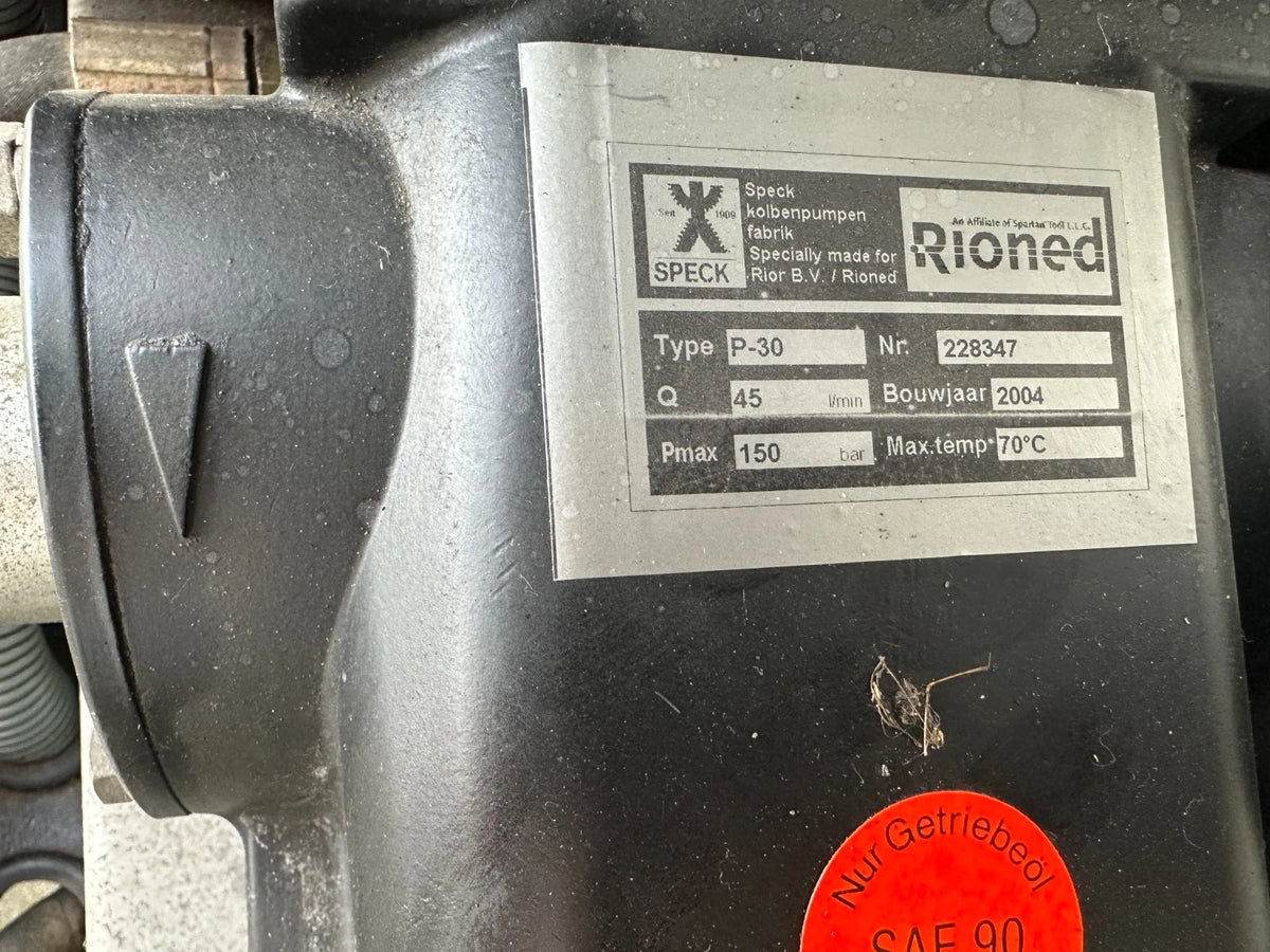 Rioned UniJet Rohrreinigungsmaschine 150bar-45 l/m. Nur 493 Stunden