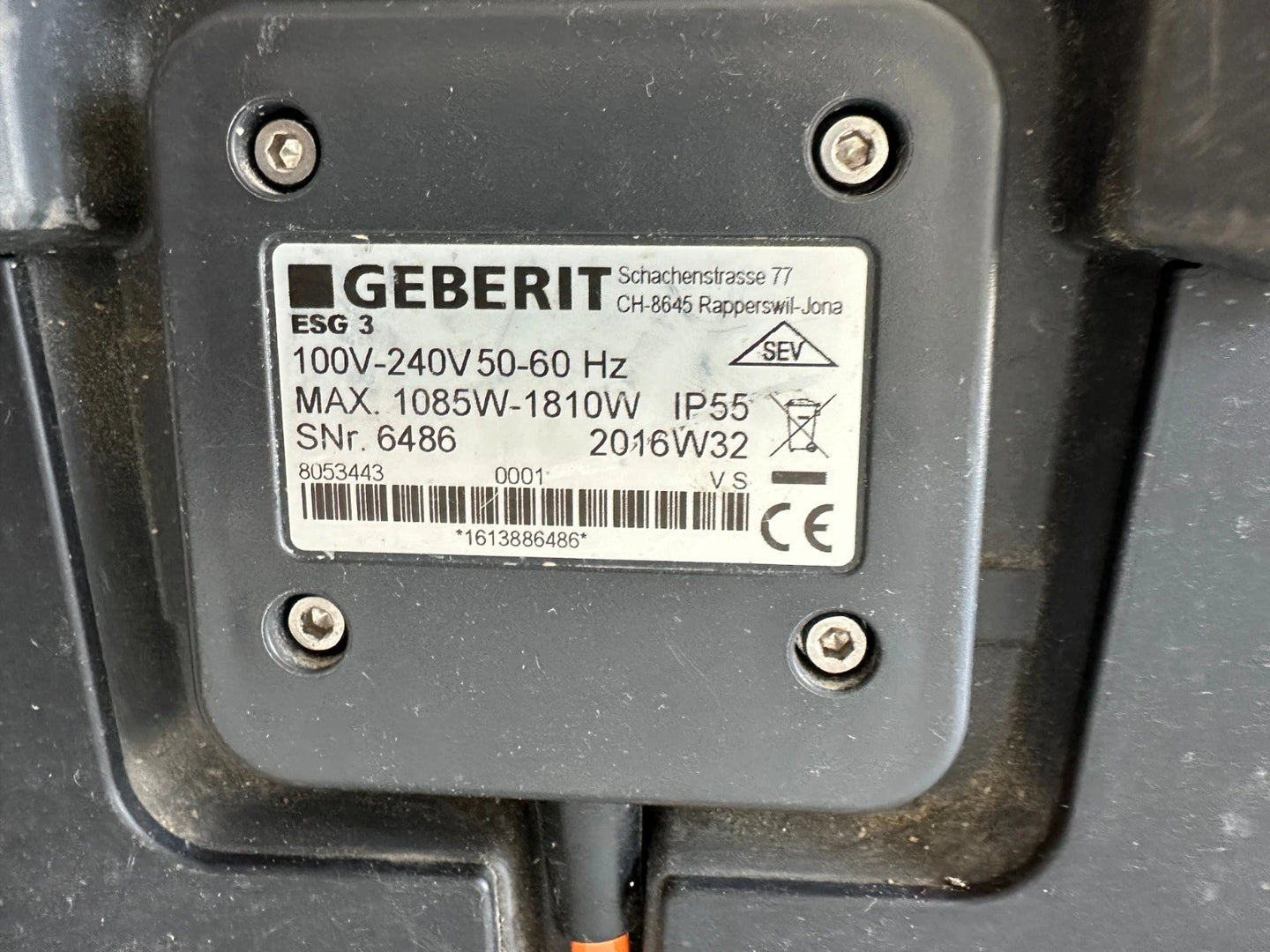 Geberit ESG 3 Elektroschweißgerät Elektromuffenschweißgerät