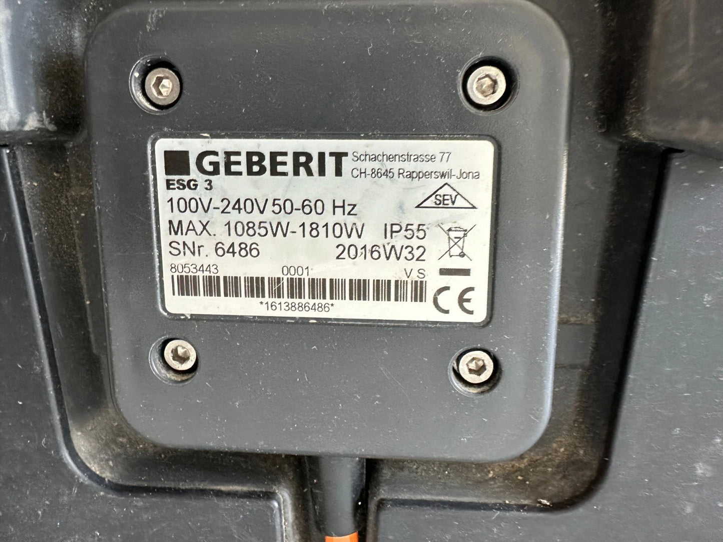 Geberit ESG 3 Elektroschweißgerät Elektromuffenschweißgerät