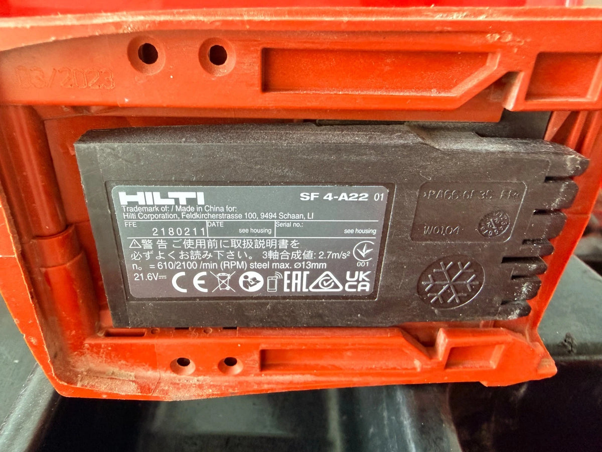 Hilti SF 4-A22  Ohne Akku/Ladegerät Akkuschrauber