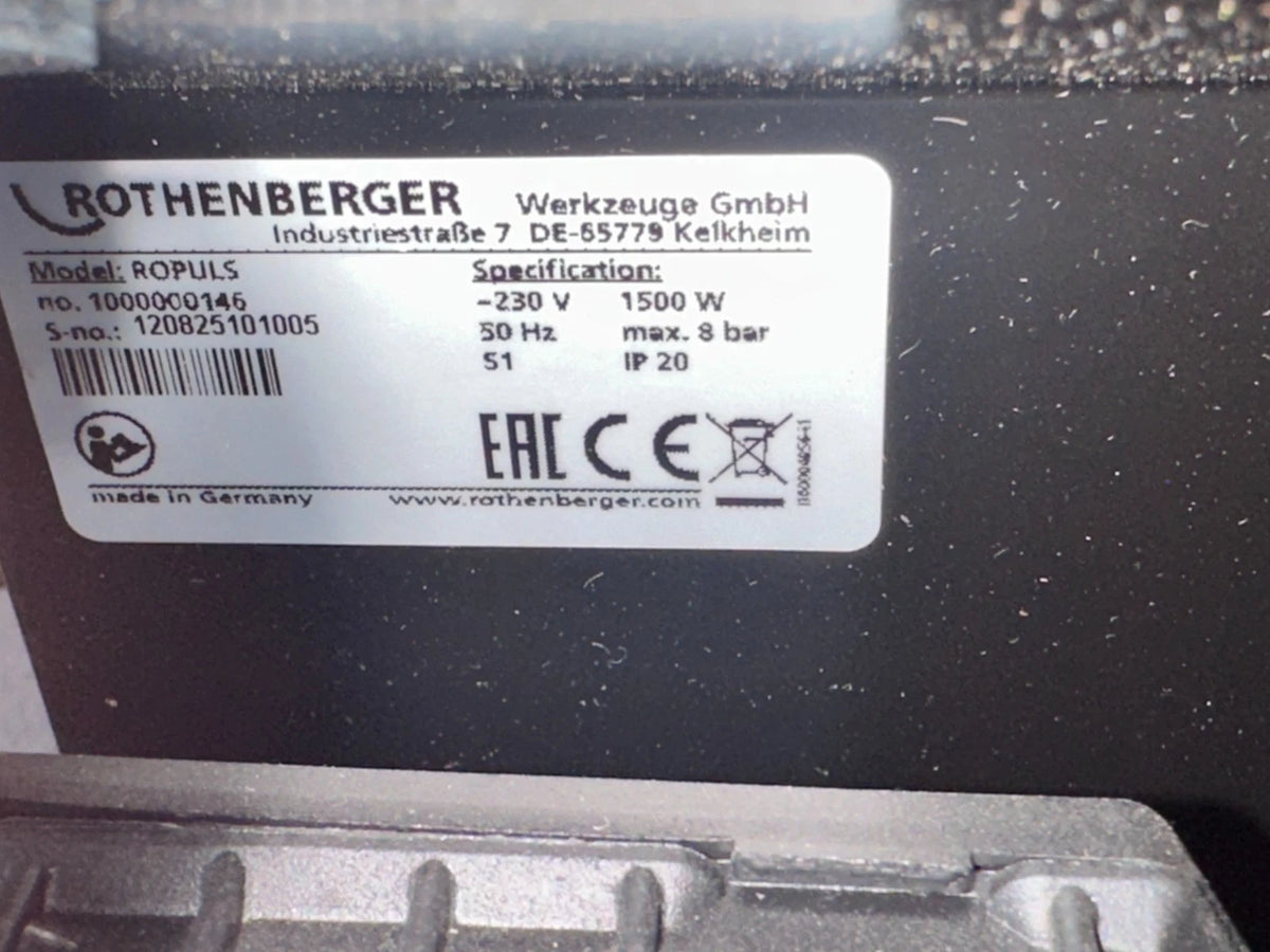 Rothenberger Ropuls mobiles Spülkompressor-/Reinigungsgerät No.1000000146