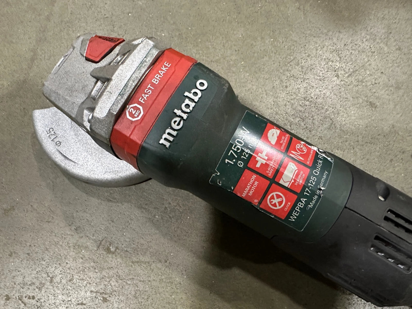 Metabo WEPBA 17-125 QUICK RT Haakse slijper nr. 122