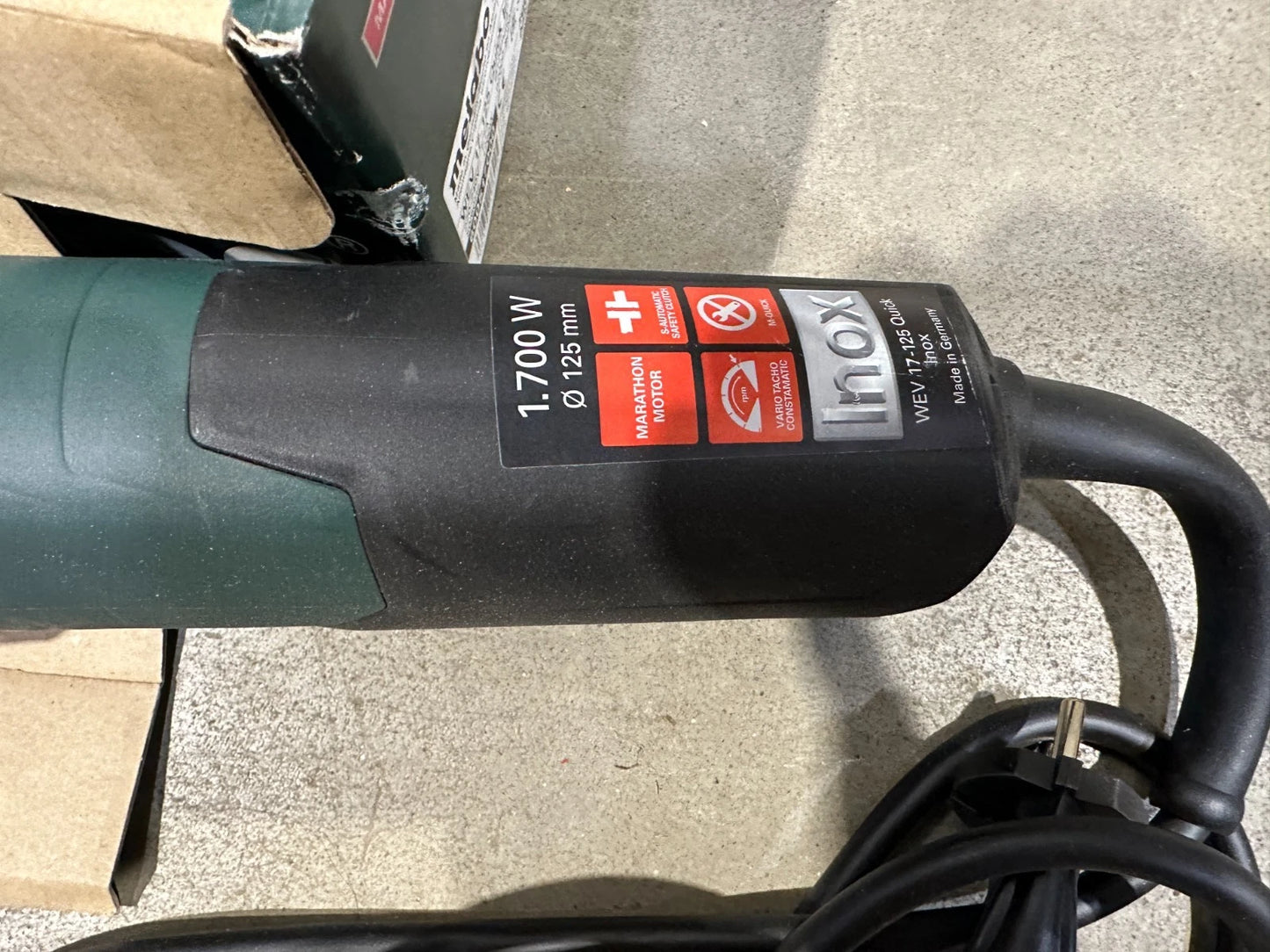 Metabo WEV 17-125 QUICK INOX haakse slijper nr. 32