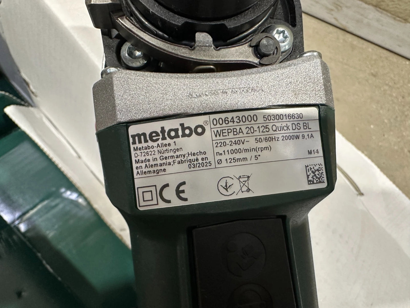 Metabo WEPBA 20-125 QUICK DS BL Haakse slijper nr. 31