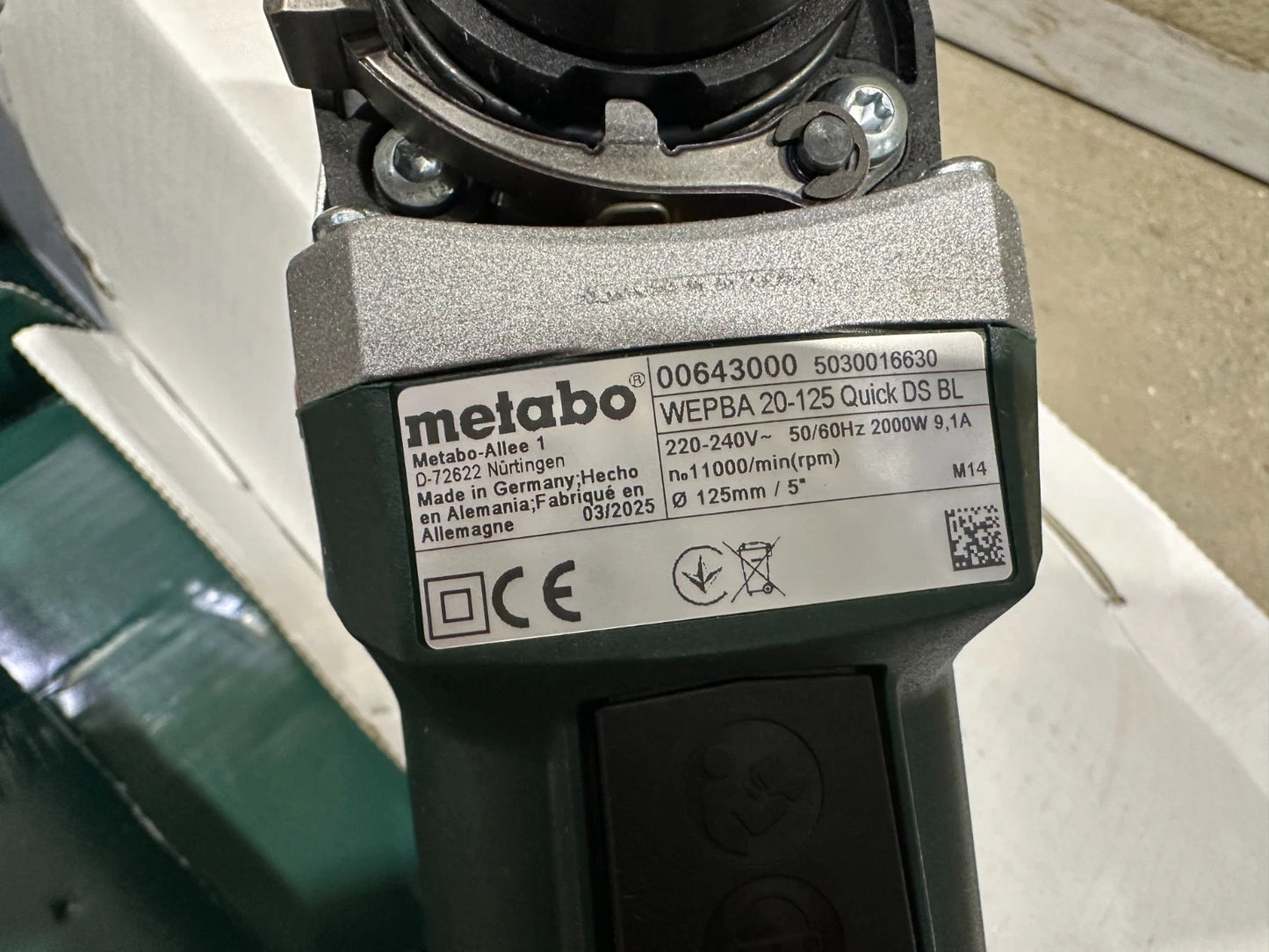 Metabo WEPBA 20-125 QUICK DS BL Haakse slijper nr. 31