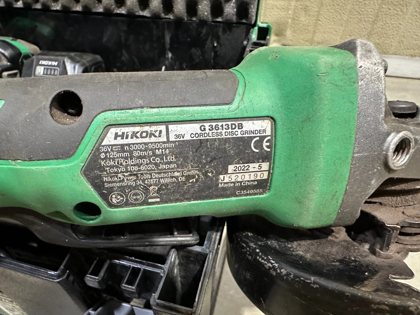 Hikoki G3613 GB Akku Winkelschleifer 792