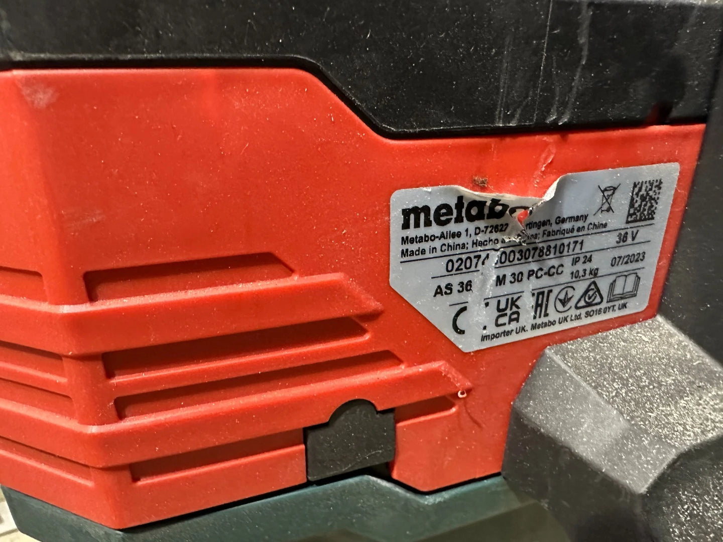 Metabo Accu-stofzuiger ASR 36-18 M 30 PC-CC zonder accu, zonder lader, nr. 28