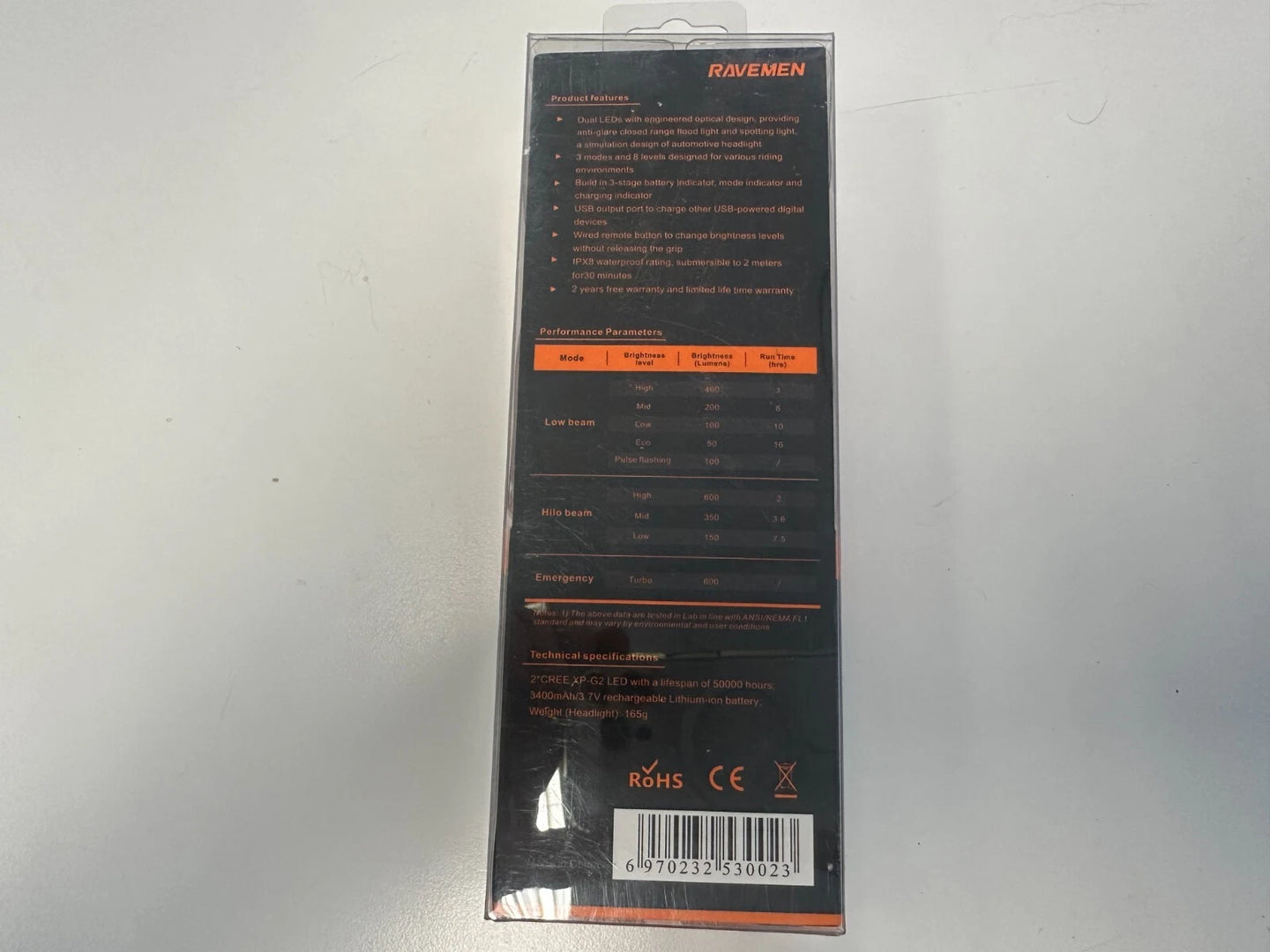 RAVEMEN PR 600 LED-koplamp PR600 Lumen
