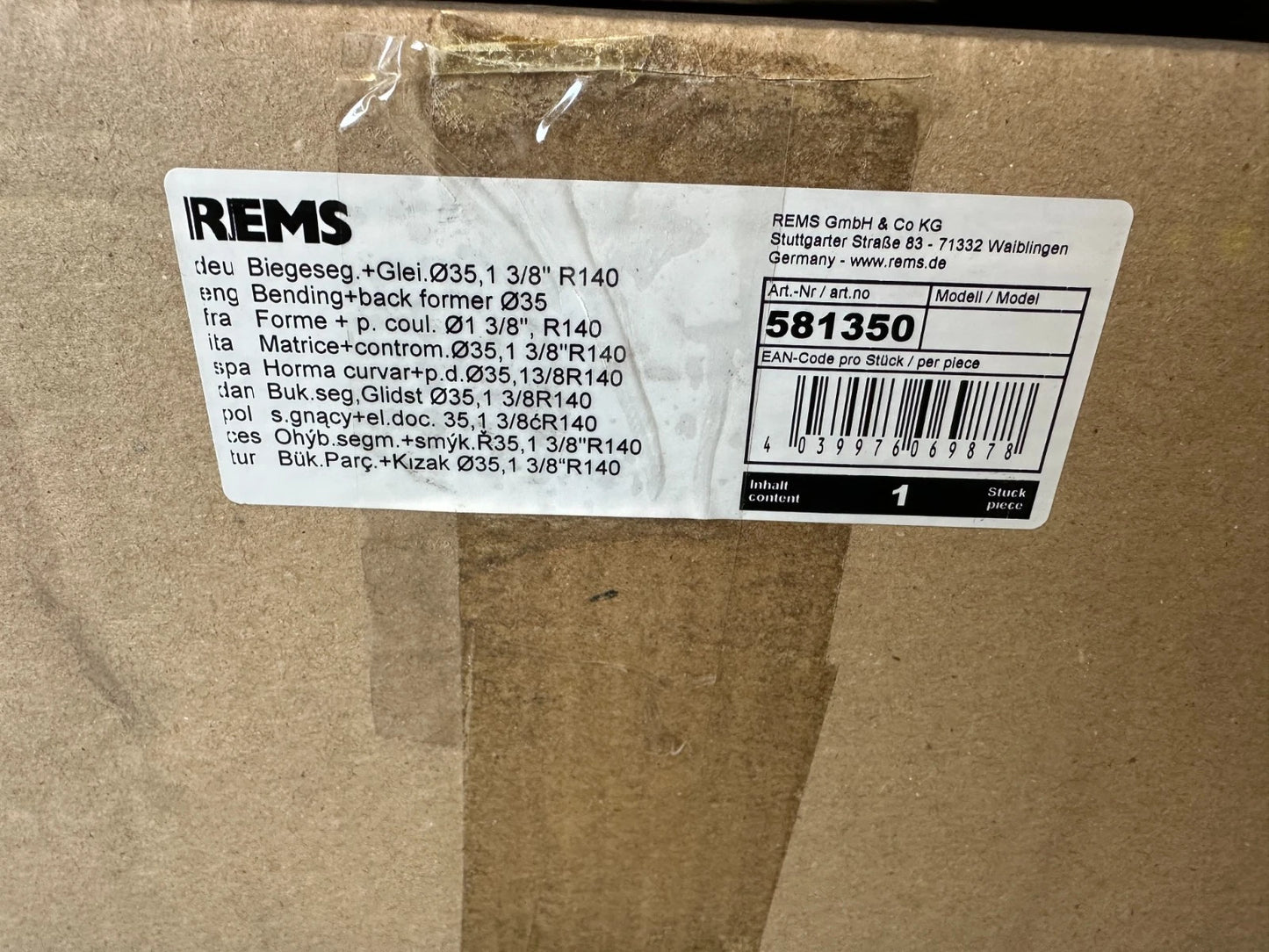 REMS Buigsegment en glijstuk 40 mm, 140 R nr. 581330 voor Curvo en Accu + Sinus