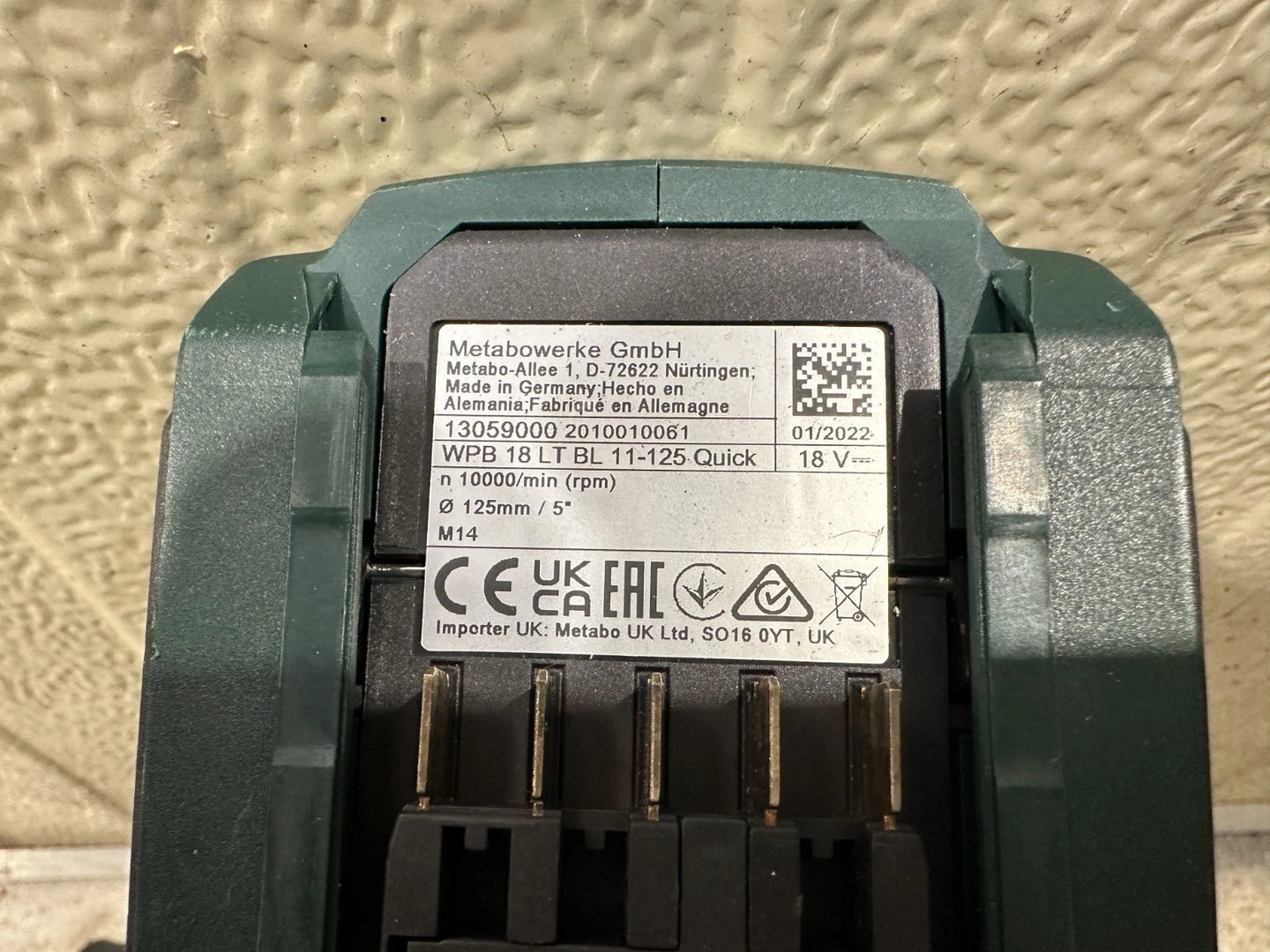 Metabo WPB 18 LT BL 11-125 QUICK demonstratietoestel nr. 46