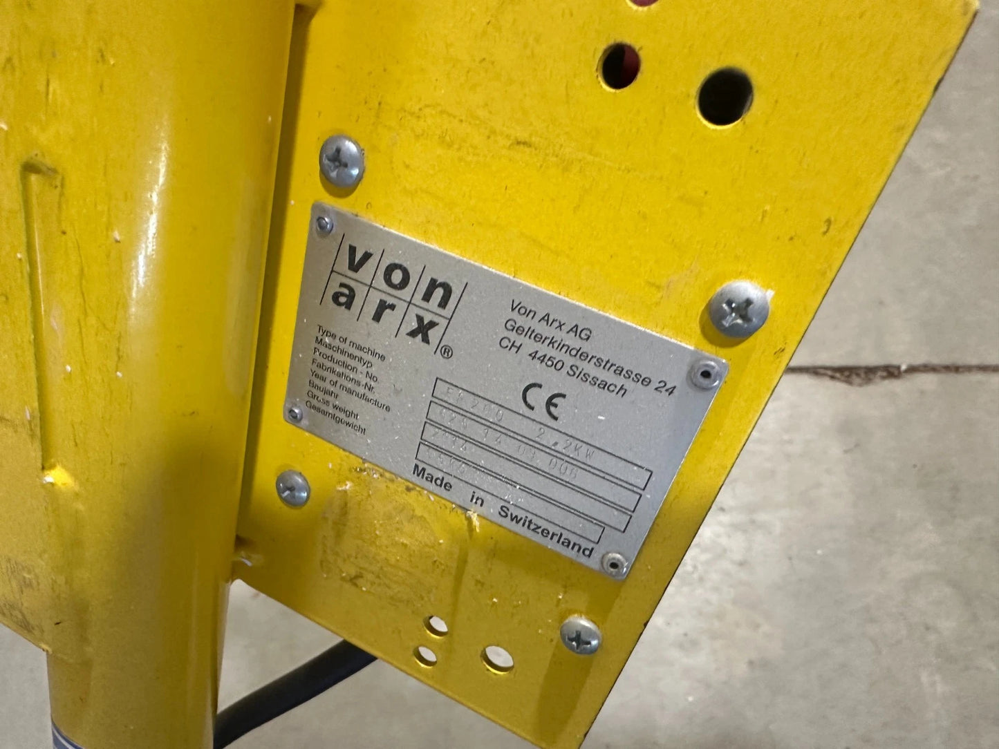 Von Arx FR200 oppervlaktefreesmachine met vijfhoekig blad, betonfreesmachine, dekvloerfreesmachine