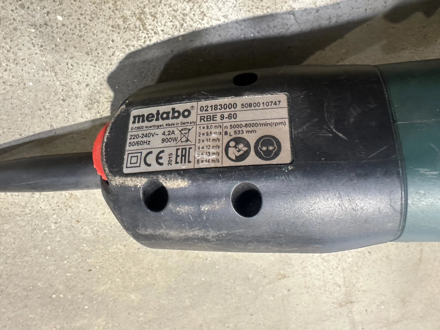 Metabo RBE 9-60 buisbanden slijper RBE 9-60 Set, roestvrij staal, compact nr. 200