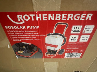 compare product Rothenberger Rosolar Pump No. 1500000135 Solarfüllstation Kreiselpumpe