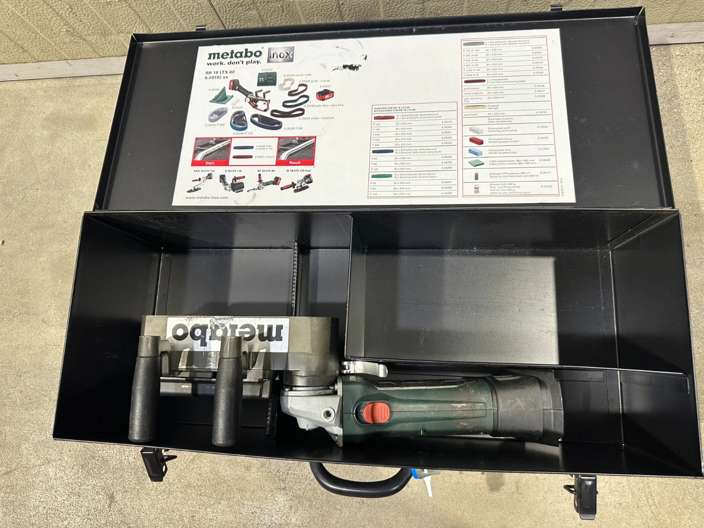 Metabo Accu Pijpbandenschuurmachine RB 18 LTX 60 18V Solo Versie Nr.60 4007430214171