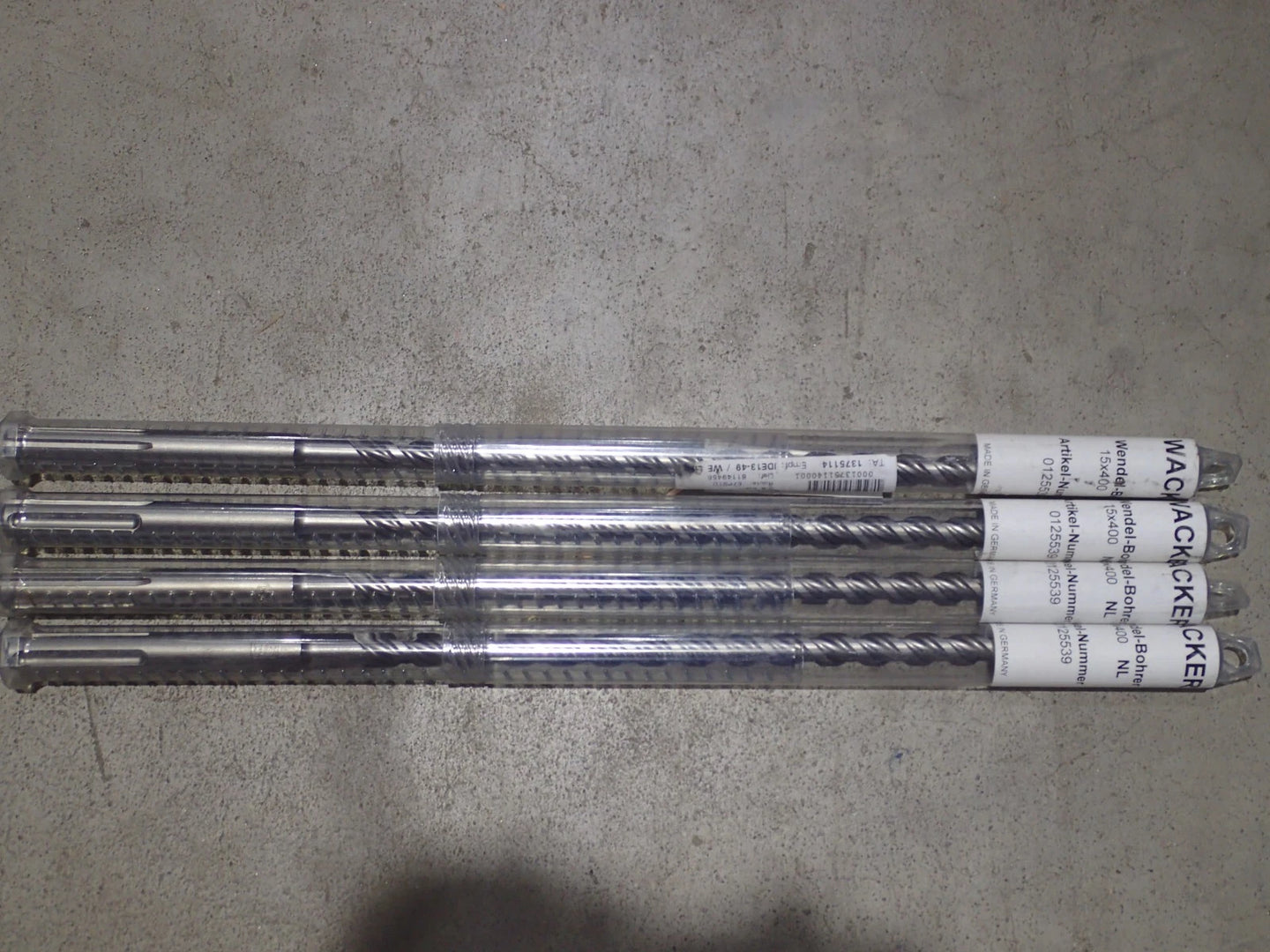 1x Originele Wacker SDS Max 15x400 Quattro boor 0125539 Speed ​​​​X 4-snijder beton