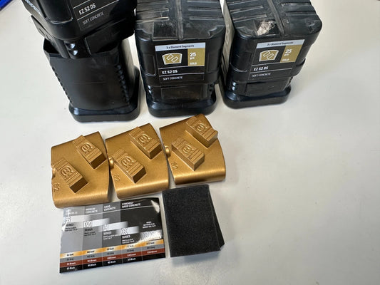 Husqvarna EZ S2 DS 9 x diamantsegmenten 25 grit goud zacht beton