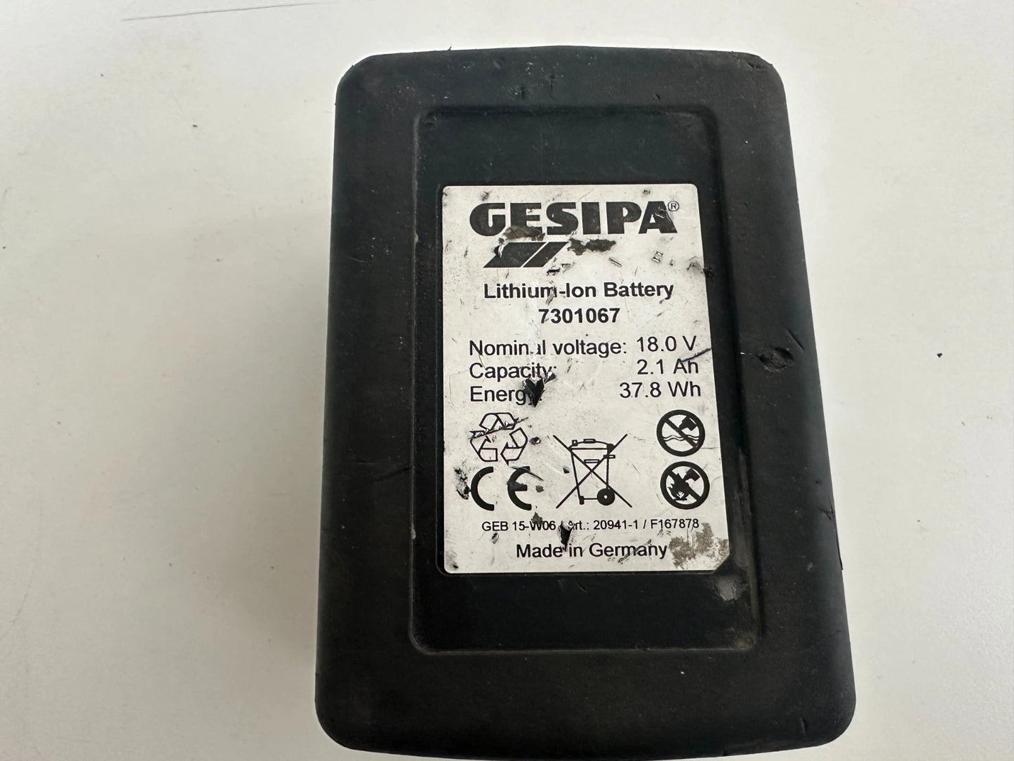 Accu Gesipa 18 V, 2,1 Ah
