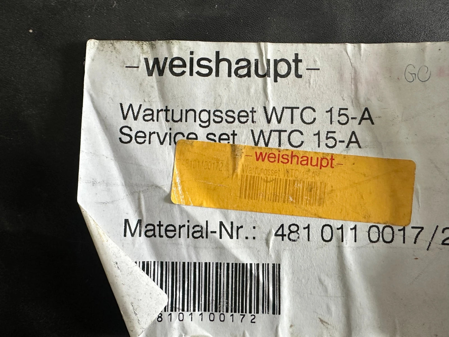 Weishaupt onderhoudsset WTC 15-A