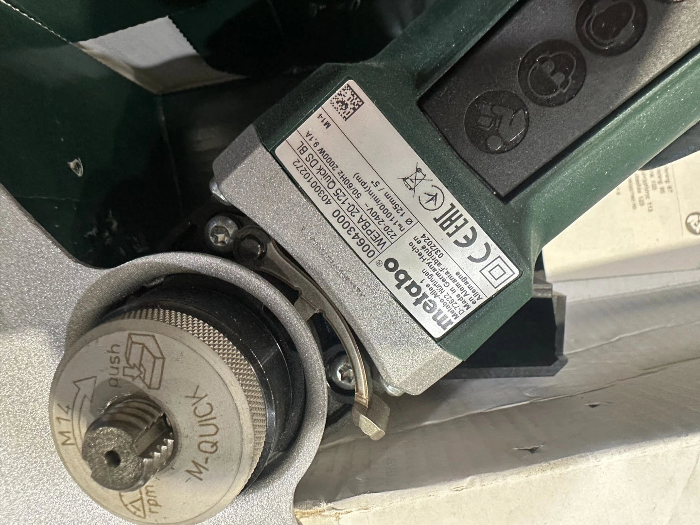 Metabo WEPBA 20-125 QUICK DS BL haakse slijper nr. 146