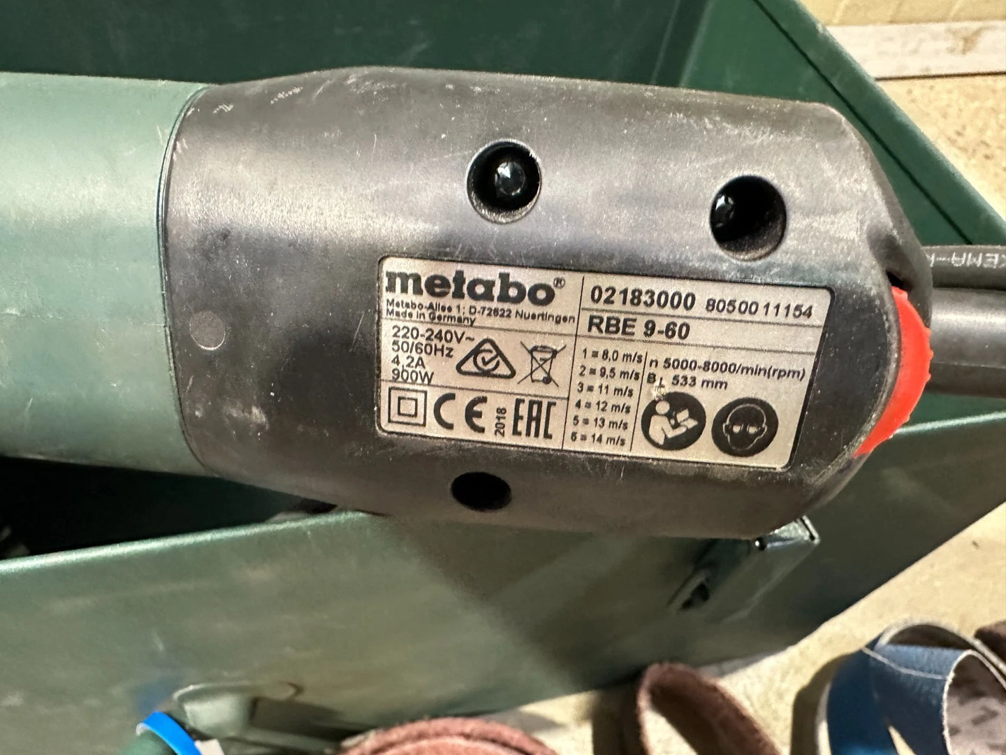 Metabo pijpband-/buizenschuurmachine RBE 9-60 nr. 61