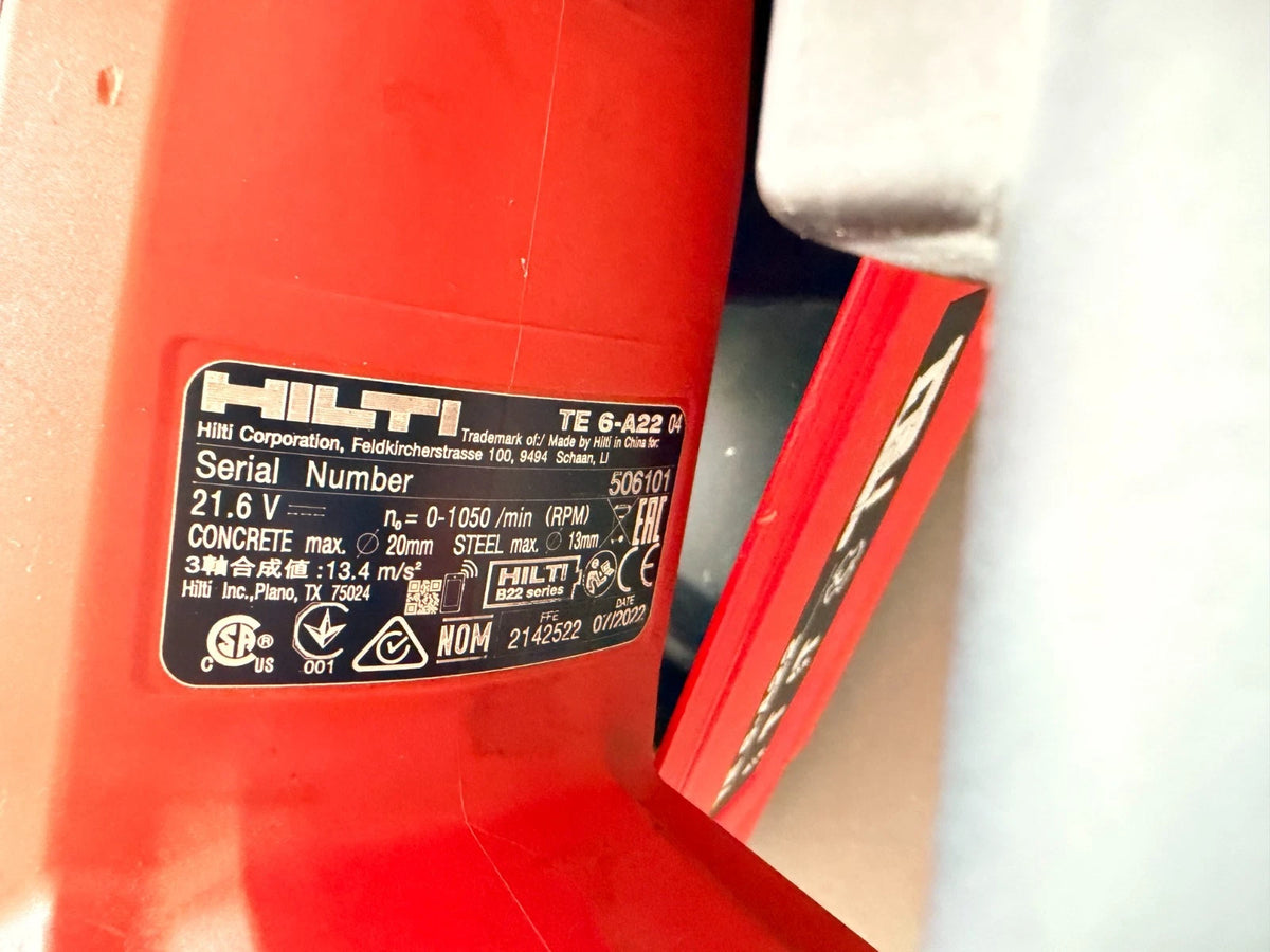 Hilti TE 6-A22 Kombihammer ohne Ladegerät/Akku mit zubehör