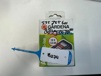compare product Gardena 18,25V 1,5Ah Gardena 18V 1,6Ah