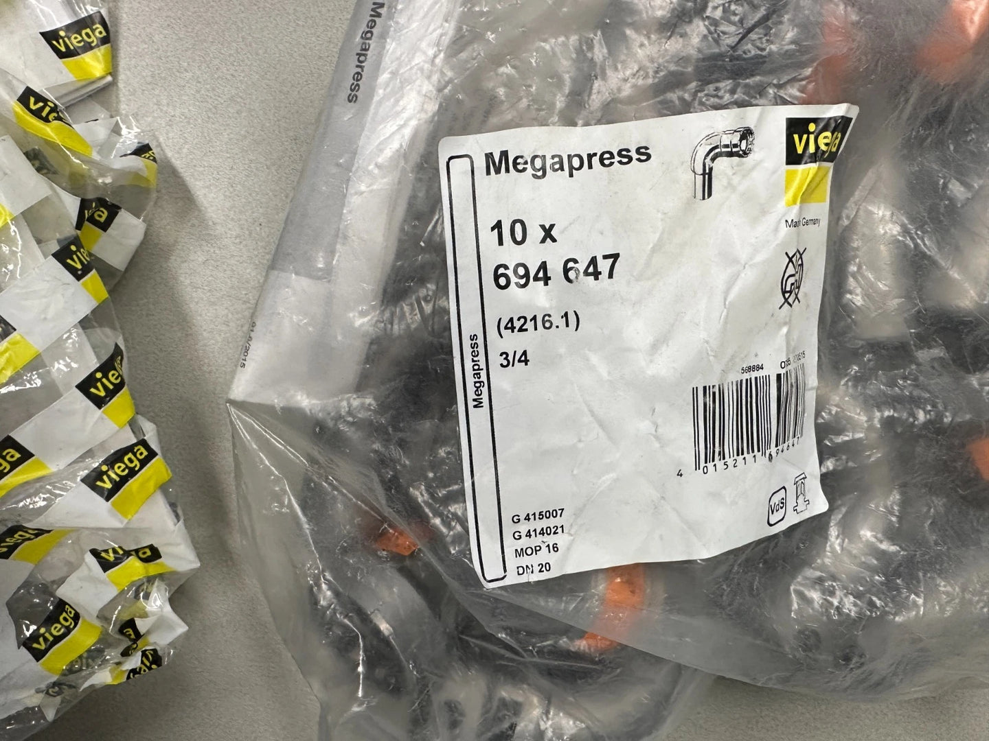 Pressfittingen Viega Megapress 126st.