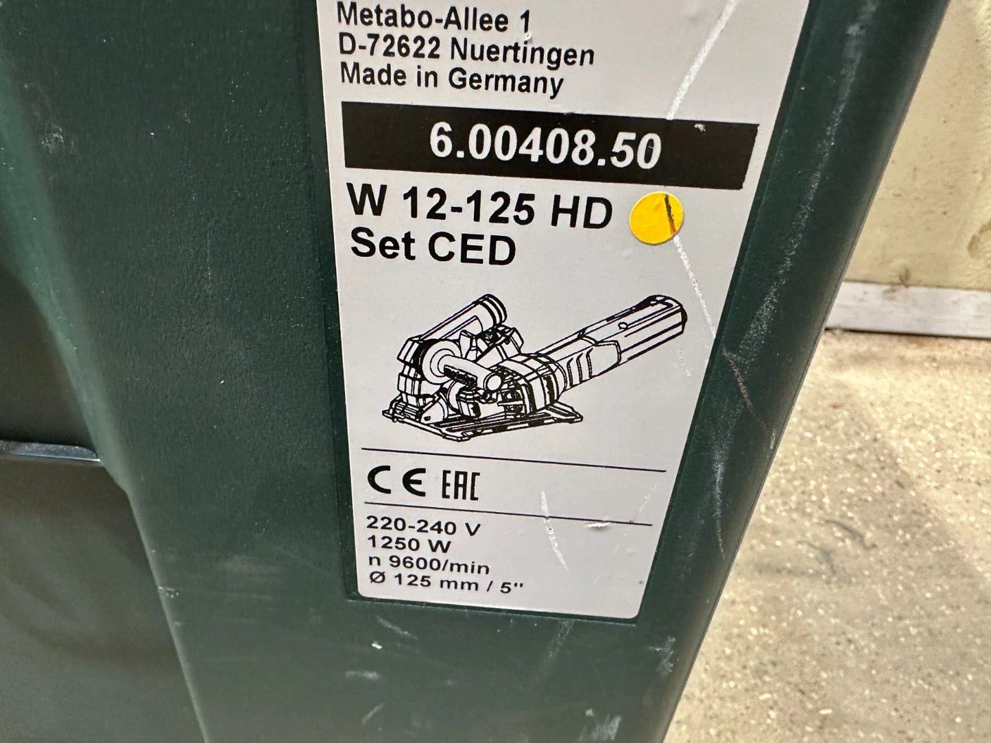 Metabo W12-125 DH SET Metabo CED 125 Plus. 1250W nr.1