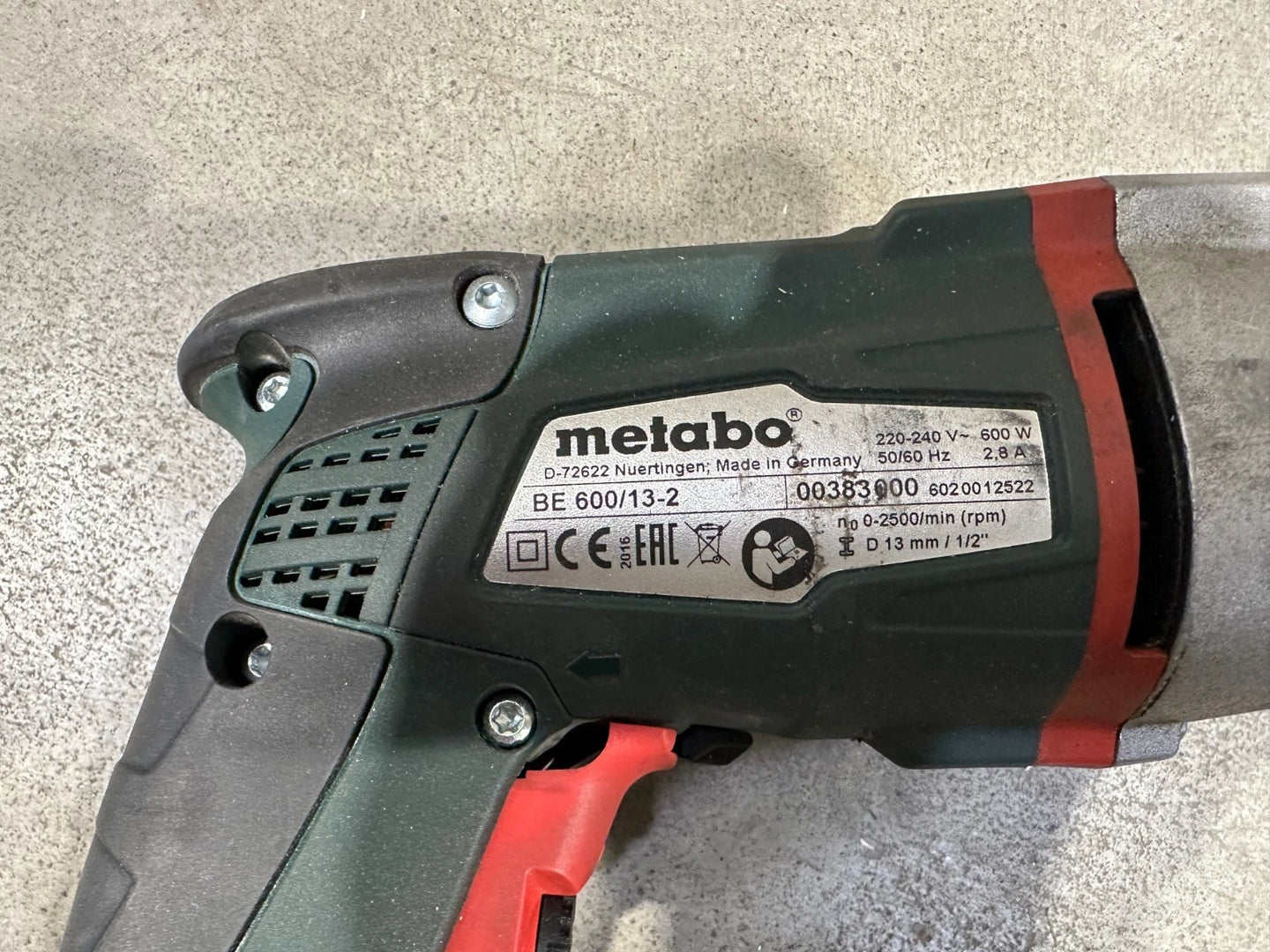 Metabo Boormachine BE 600/13-2, 600 Watt, 2 versnellingen Nr.85