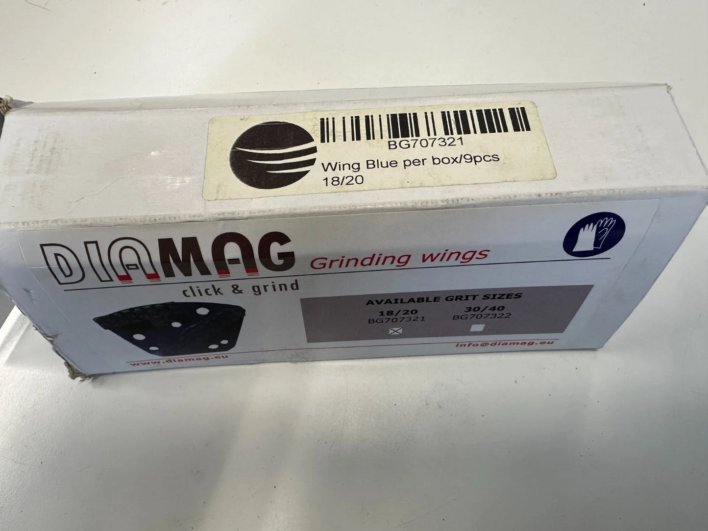 DIAMAG Wing Bleu 9 x diamantsegmenten 18/20 korrel