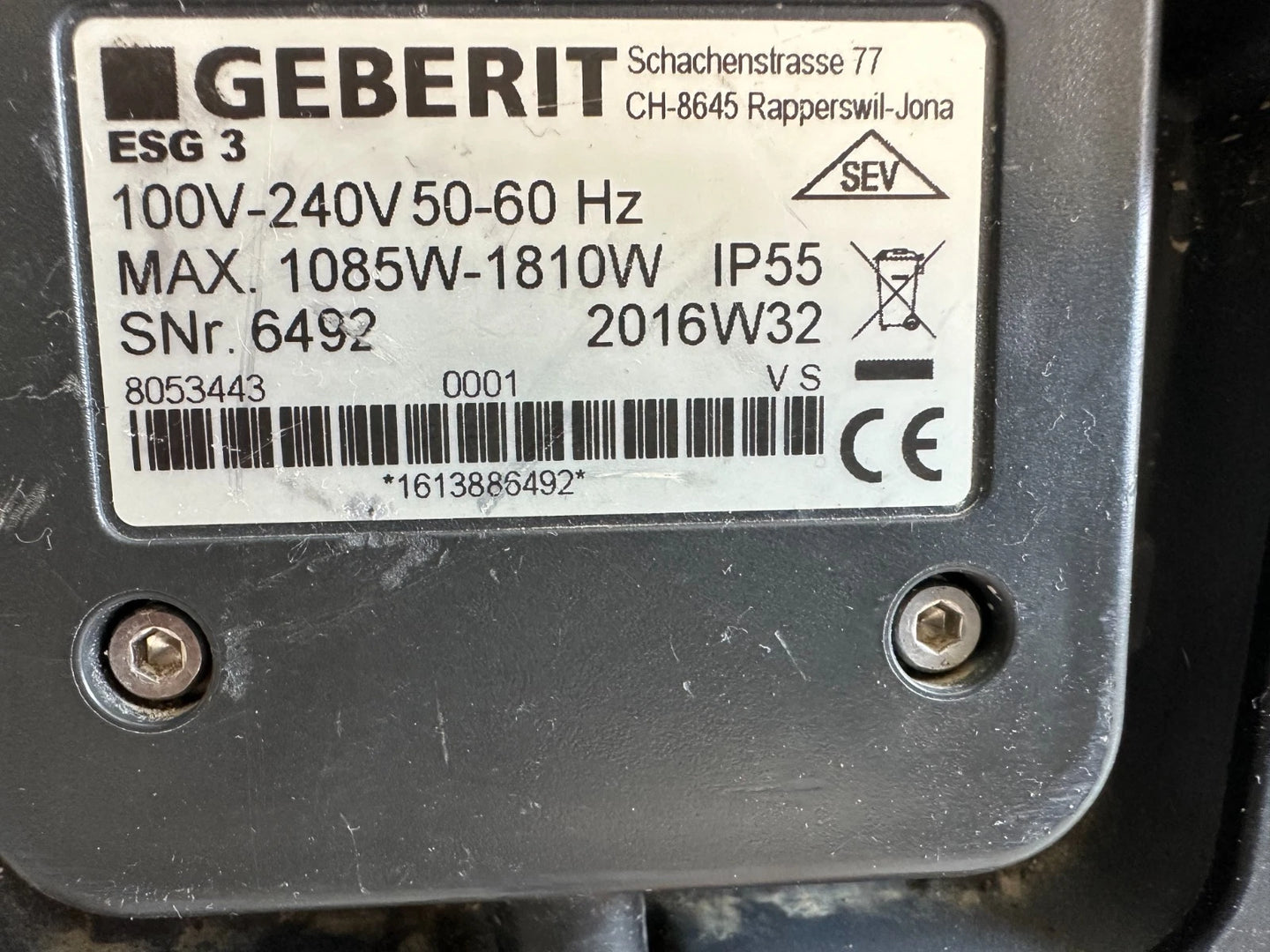Geberit ESG 3 Elektroschweißgerät Elektromuffenschweißgerät