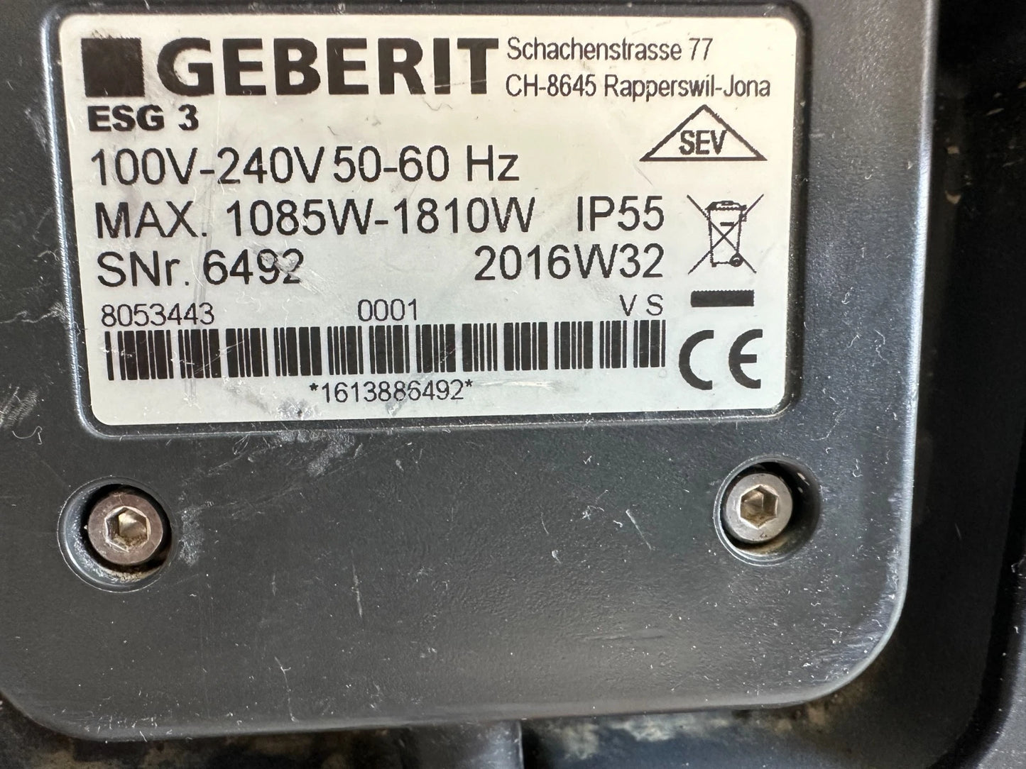 Geberit ESG 3 Elektroschweißgerät Elektromuffenschweißgerät