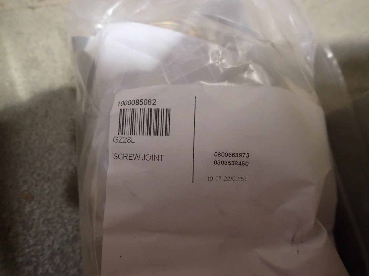 1x Parker GZ 28-L rechte tussenfitting