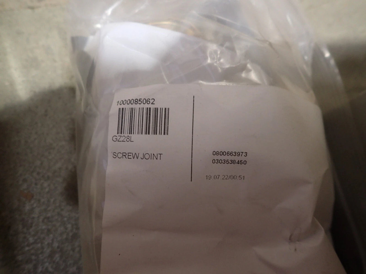 1x Parker GZ 28-L rechte tussenfitting