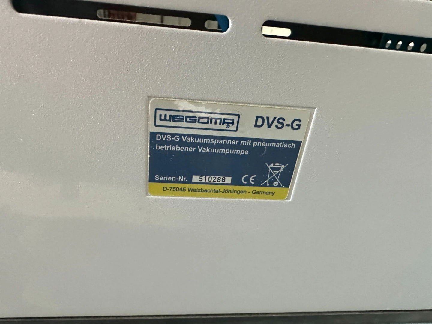 Wegoma dvs-g pneumatische vacuümklem 400 mm x B 130 mm