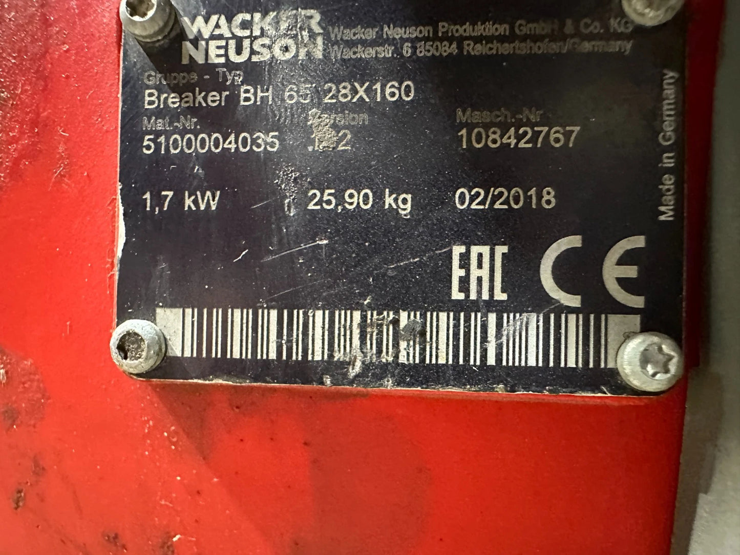 Wacker BH 65 jr. 2018.