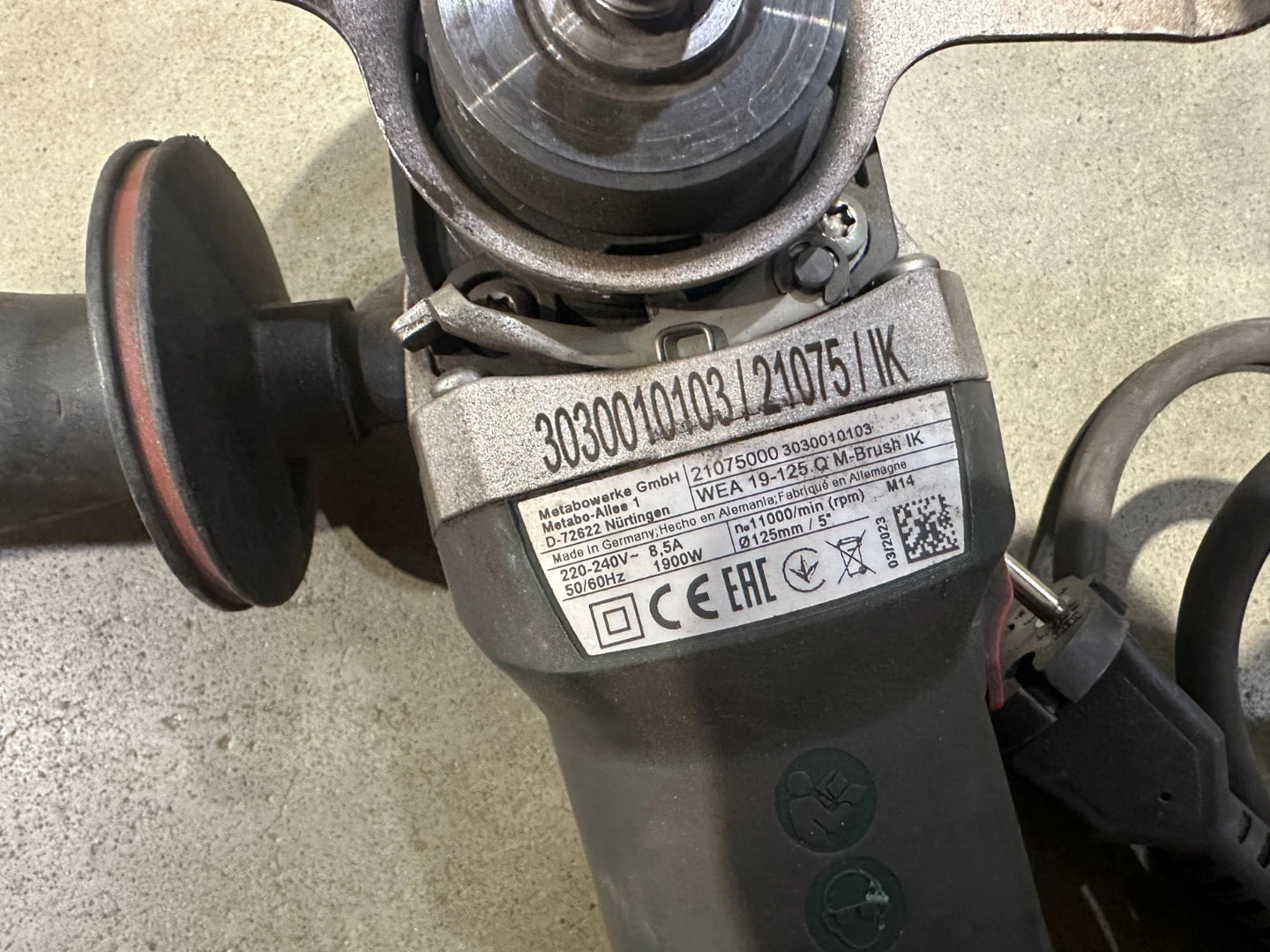 Metabo WEA 19-125 Q M-Brush IK haakse slijper nr. 132