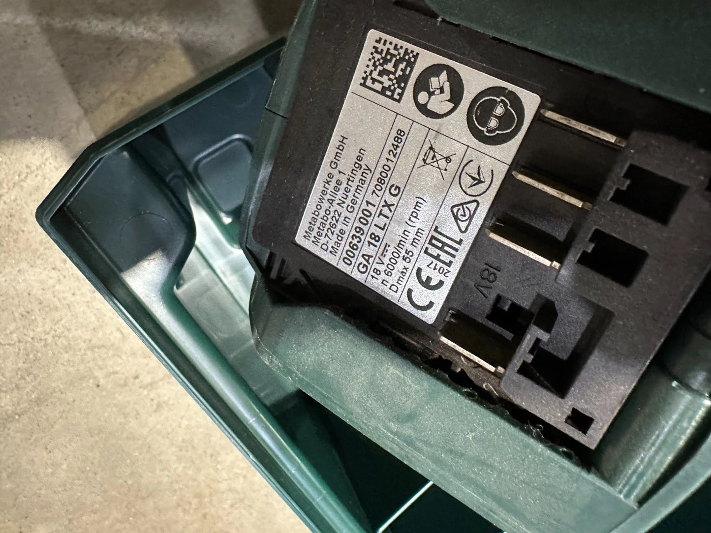 Metabo GA 18 LTX 600639850 Accu-rechte slijpmachine Nr.114