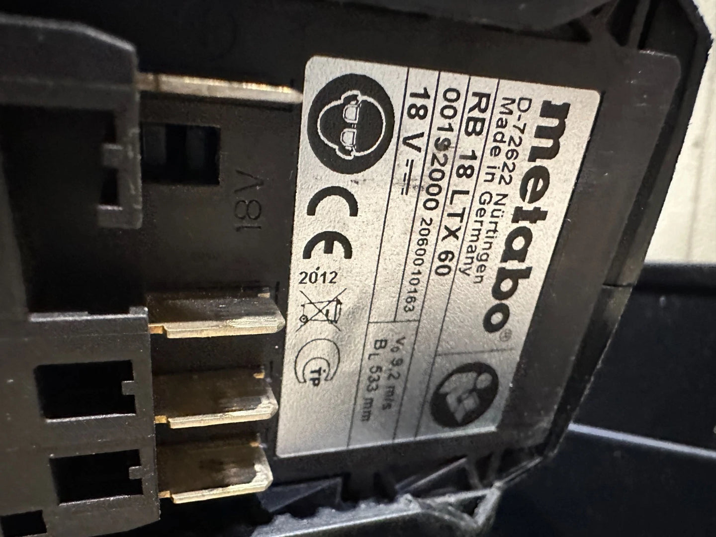 Metabo Accu Pijpbandenschuurmachine RB 18 LTX 60 18V Solo Versie Nr.60 4007430214171