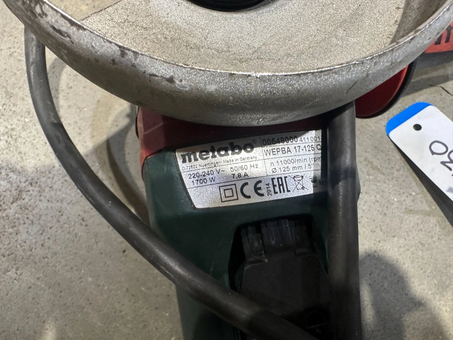 Metabo WEPBA 17-125 QUICK RT Haakse slijper nr. 130