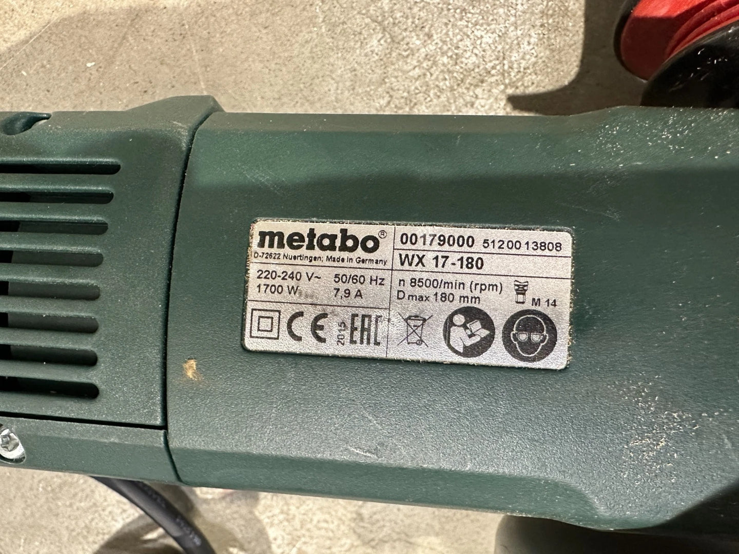 Metabo WX 17-180 Haakse slijper Nr.103