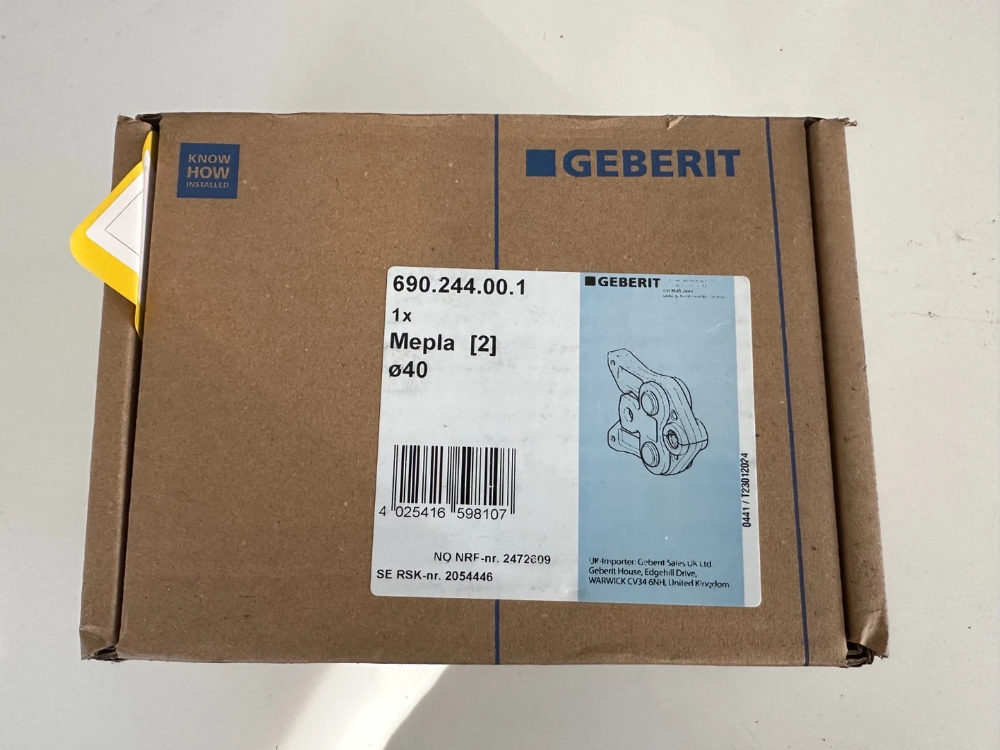 Geberit Mepla Pressbacke 40 # 690.244.00.1