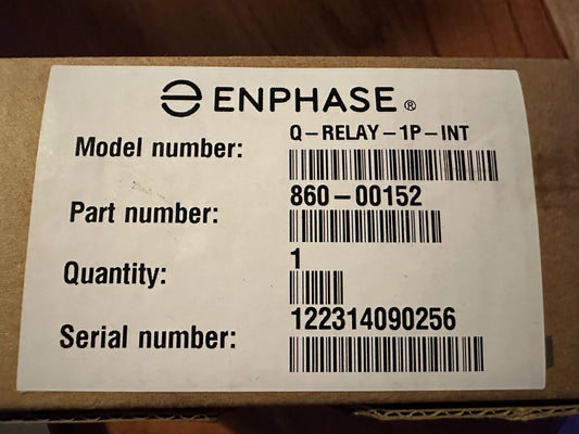 ⚡Enphase Q-relais, 1-fase stroomonderbreker Q-RELAY-1P-INT⚡
