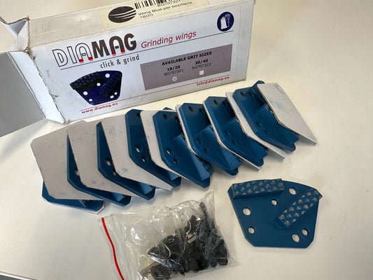 DIAMAG Wing Bleu 9 x diamantsegmenten 18/20 korrel