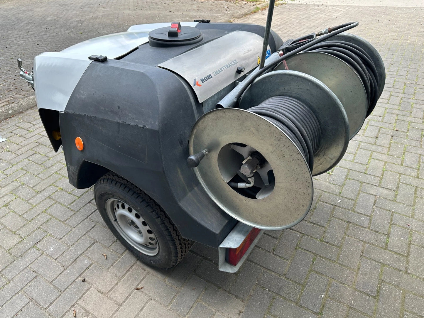 ROM SMART TRAILER Pijpreinigingsmachine 150 bar - 50 l/min Radiografische afstandsbediening