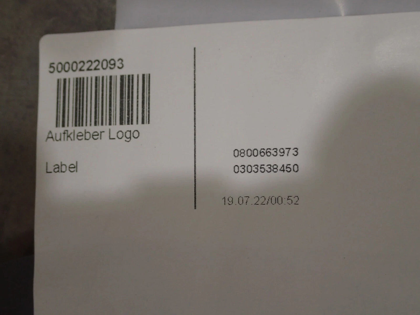 2 originele Wacker-logo stickers 160mm x 470mm