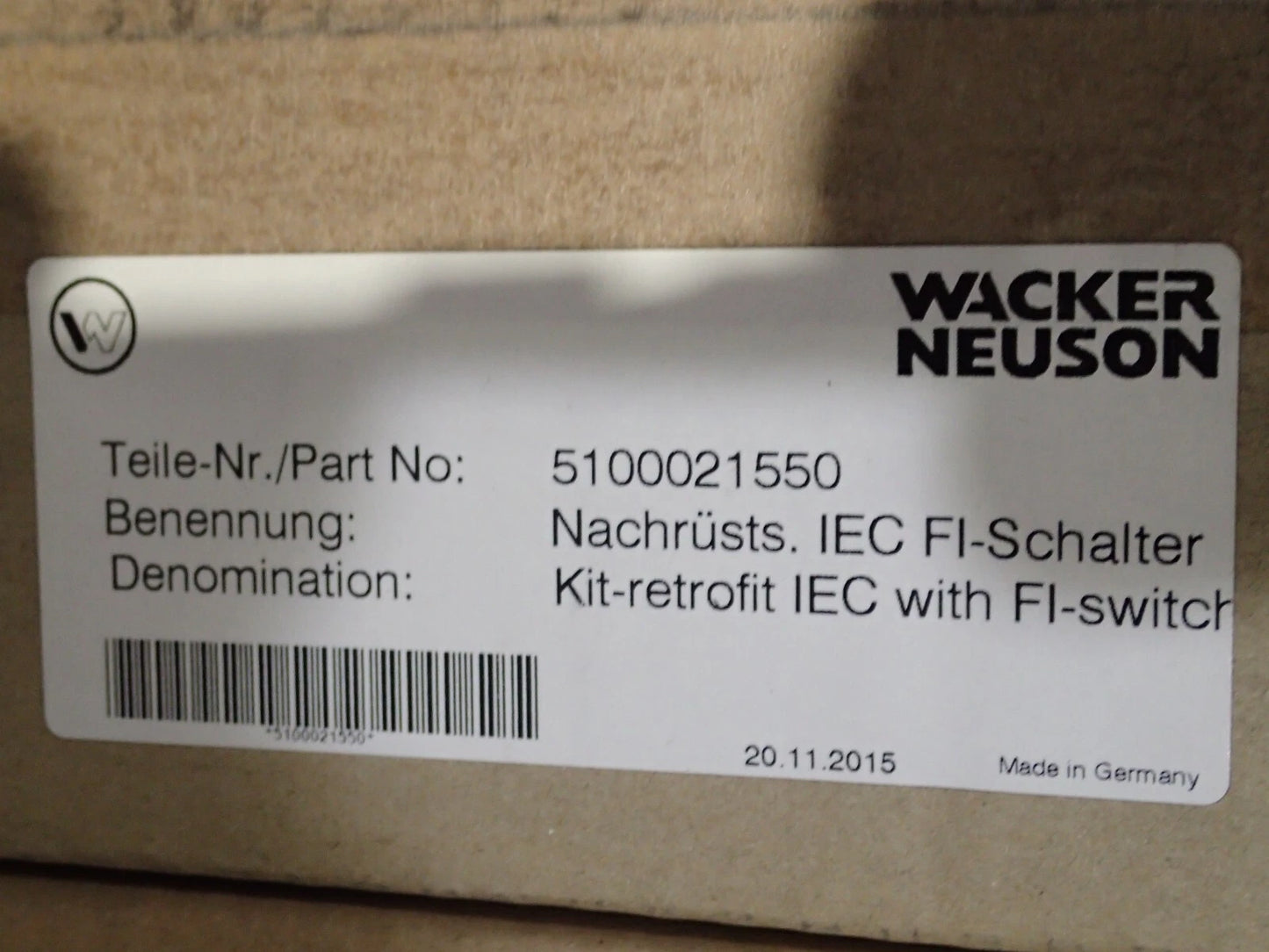 1x Retrofit IEC aardlekschakelaar Betonvibrator Interne vibrator Wacker Neuson IEC45/23